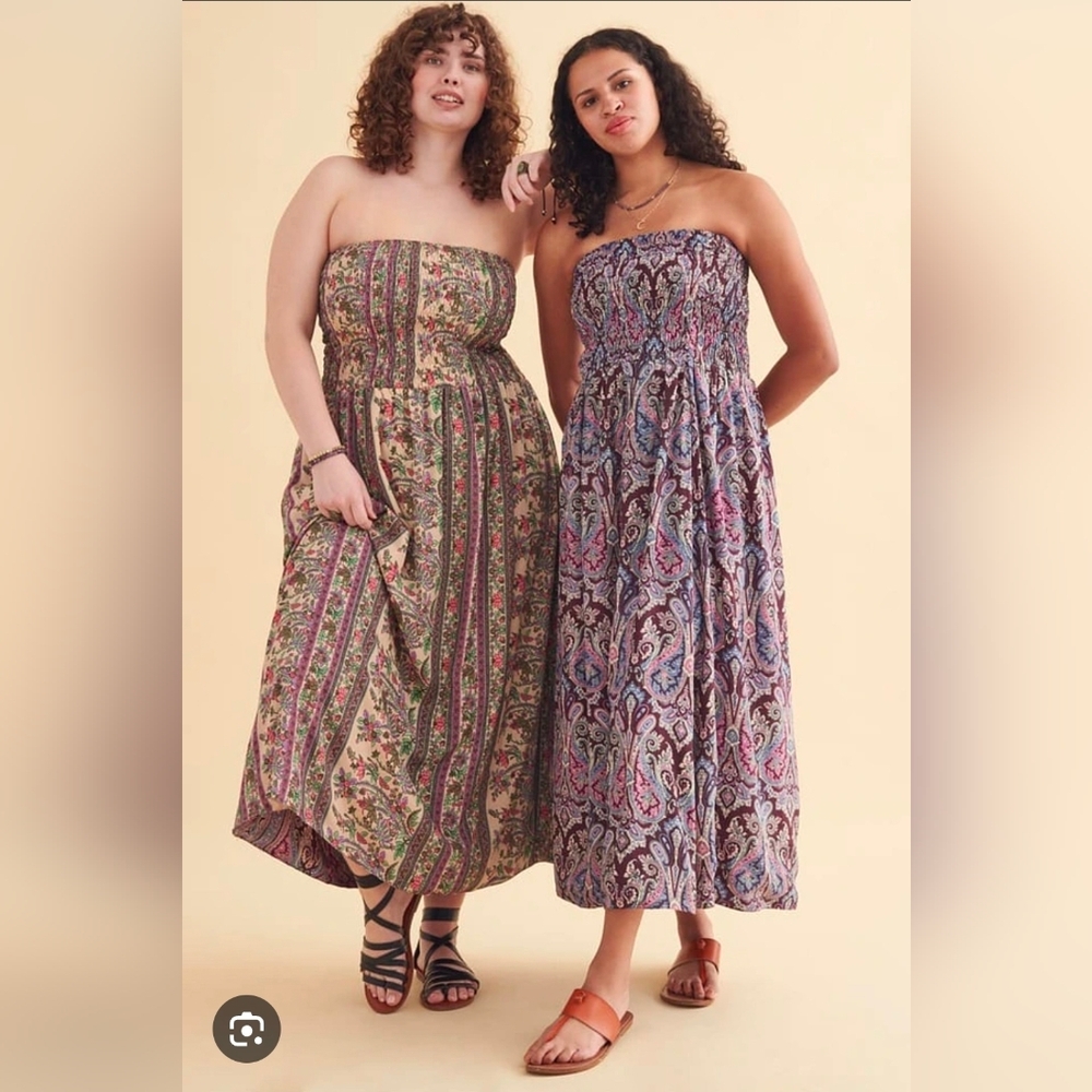 EARTHBOUND Strapless Floral and Paisley Dresses